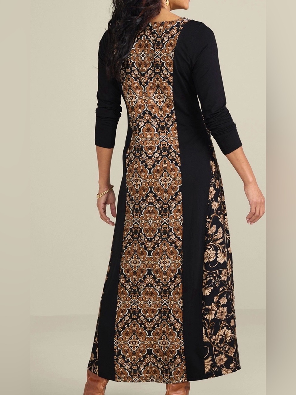 NEW Soft Surroundings Priska Maxi dress in Autumn Tile Boho Artsy XL - Picture 4 of 8
